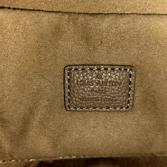 Cross-Body Taupe Satchel with Gold Accents - Picture 6 of 13